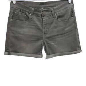 0756 Levi's Cuffed Faded Gray Denim Jean Shorts Sz.L Womens